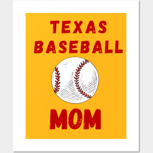 Texas Baseball Mom Posters and Art